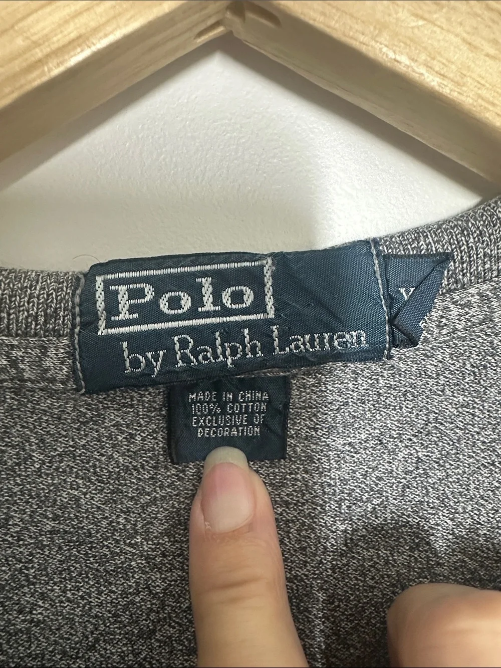 Polo by Ralph Lauren Men’s Long Sleeve Heather Gray Polo Shirt XL